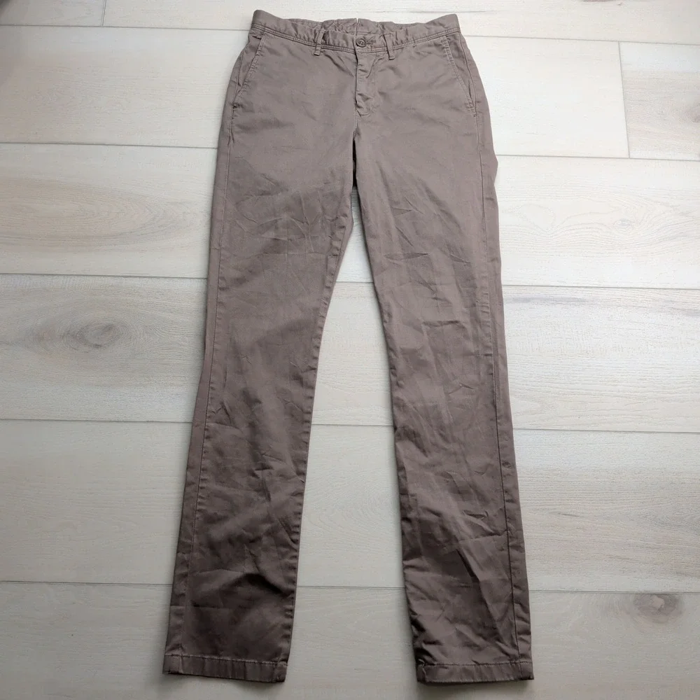 Reiss Fielder Chino Trousers Pants Mens 28x32 Brown Slim Cotton Blend